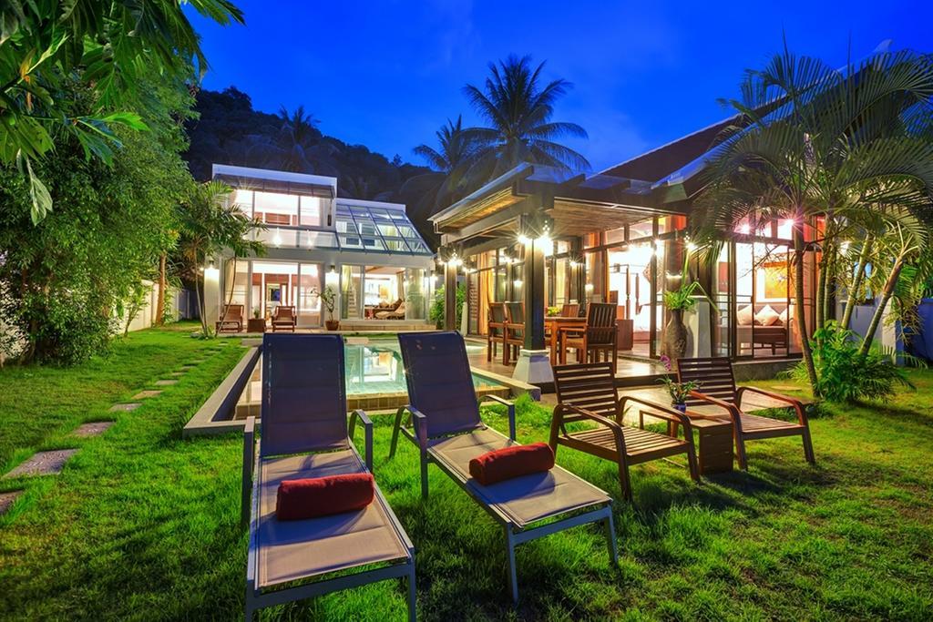 Emerald Sands - Beach Front 4 Bed Pool Villa Ko Samui Pokoj fotografie