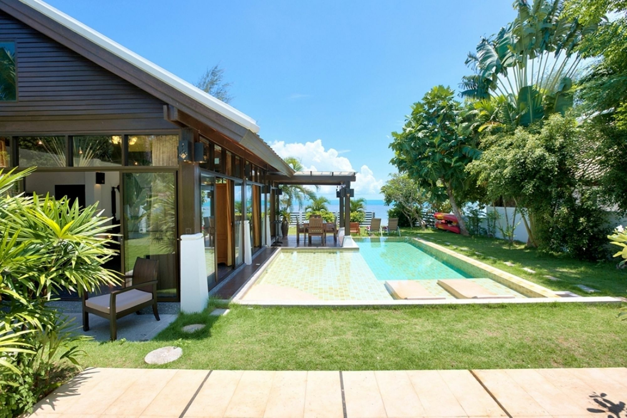 Emerald Sands - Beach Front 4 Bed Pool Villa Ko Samui Exteriér fotografie